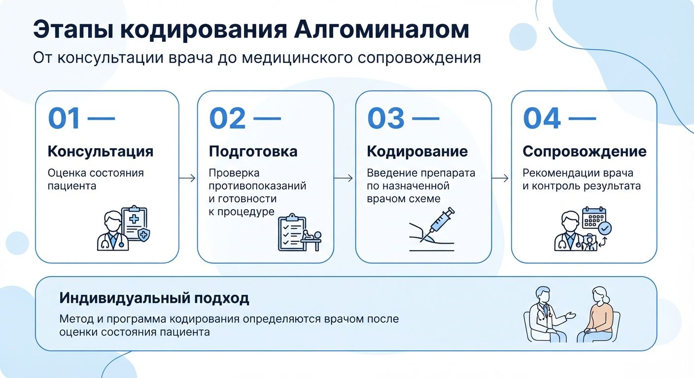 Кодирование препаратом «Алгоминал» в Дебальцево инфографика